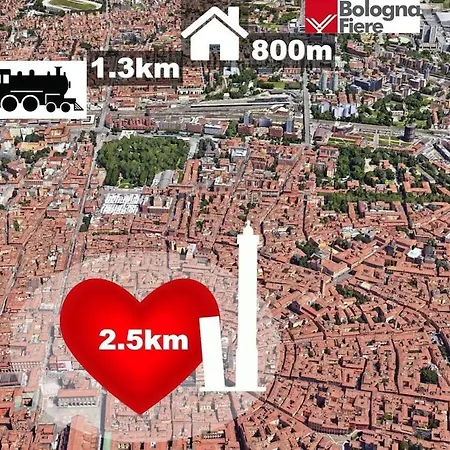 Apartment 5 Min Da Fiera - Casa Con 2 Da Letto Con Parcheggio Gratuito Bologna